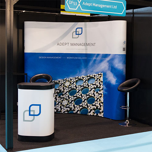 3x3 Curved Pop Up Display, manufactured by Go Displays