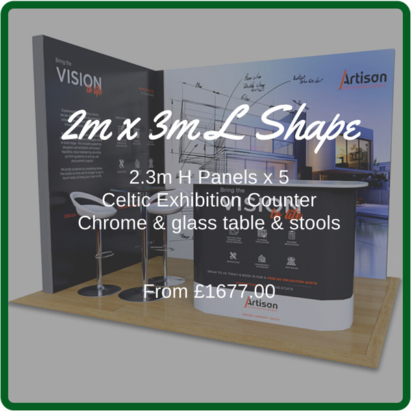 2m x 3m exhibition stand