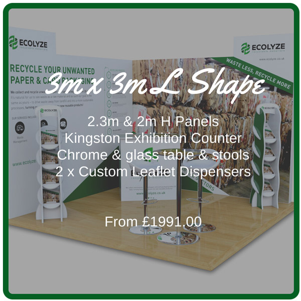 3m x 3m modulink exhibition stand