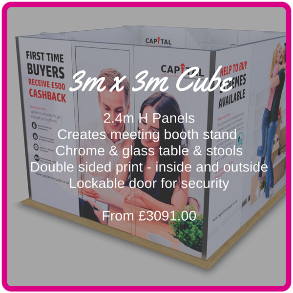 3m x 3m Cube and Meeting Room Exhibition Stand