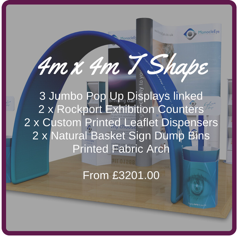 4m x 4m T Shape Pop Up