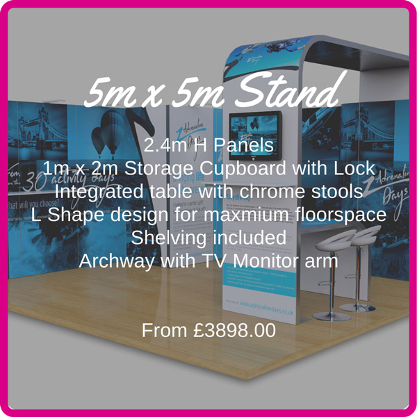 5m x 5m Pop Up Exhibition Stand