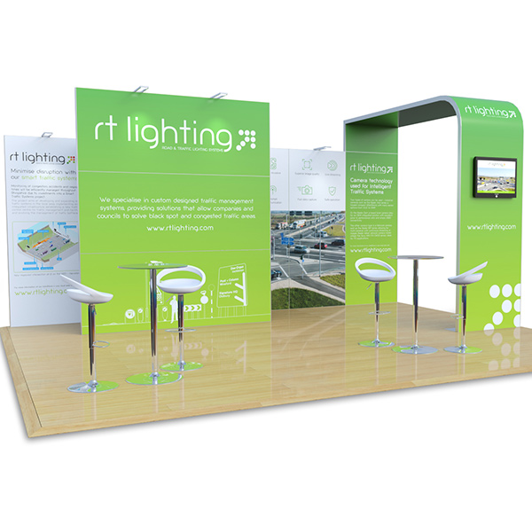 5m x 6m Pro Hire Exhibition Stand with arch