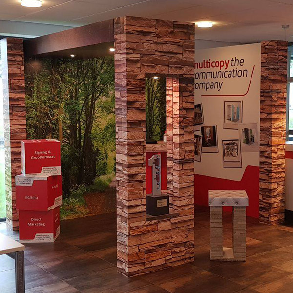 L Shape Modulink Display with Arch, Roof and Window
