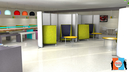 Laminate Partition Screens ideal for canteens and office screens